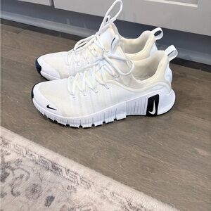 Nike White and Black Swoosh Lightweight Training Shoes